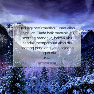 Kejadian 2:18 Ayat Alkitab Dijelaskan