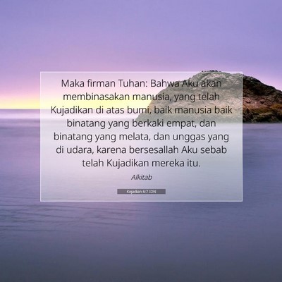 Kejadian 6:7 Ayat Alkitab Dijelaskan