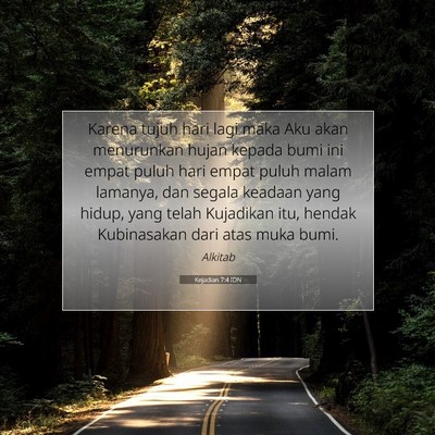 Kejadian 7:4 Ayat Alkitab Dijelaskan
