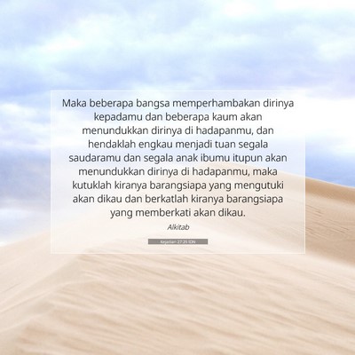 Kejadian 27:29 IDN Gambar Ayat Alkitab