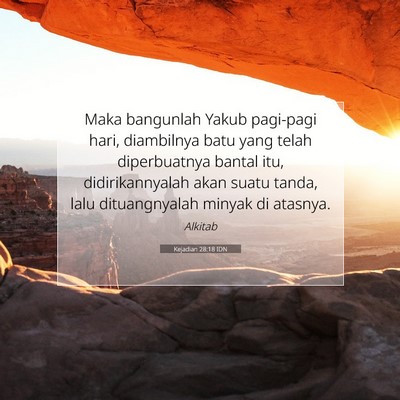 Kejadian 28:18 IDN Gambar Ayat Alkitab
