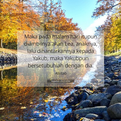 Kejadian 29:23 IDN Gambar Ayat Alkitab