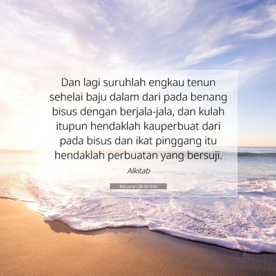 Keluaran 28:39 IDN Gambar Ayat Alkitab