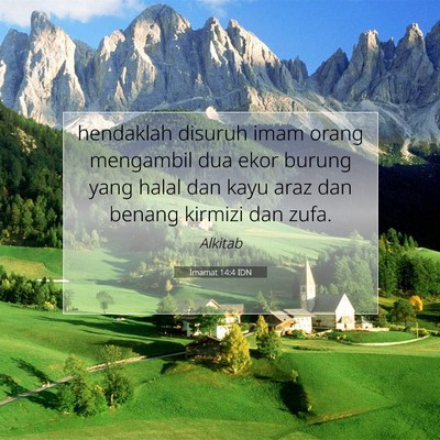 Imamat 14:4 IDN Gambar Ayat Alkitab