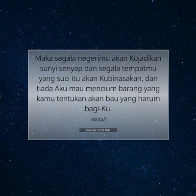Imamat 26:31 IDN Gambar Ayat Alkitab