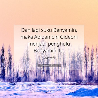 Bilangan 2:22 Ayat Alkitab Dijelaskan