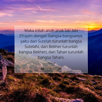 Bilangan 26:35 Ayat Alkitab Dijelaskan