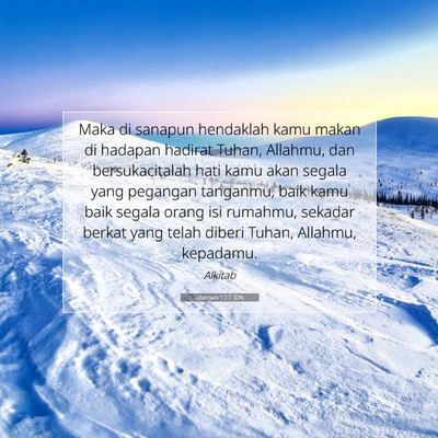 Ulangan 12:7 IDN Gambar Ayat Alkitab