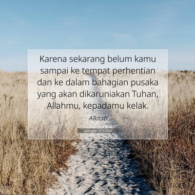 Ulangan 12:9 IDN Gambar Ayat Alkitab