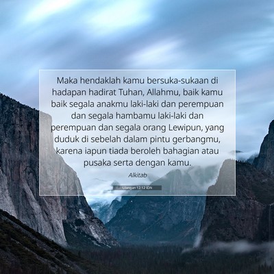 Ulangan 12:12 IDN Gambar Ayat Alkitab