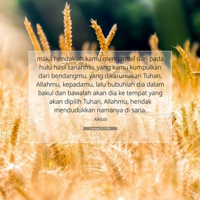 Ulangan 26:2 IDN Gambar Ayat Alkitab