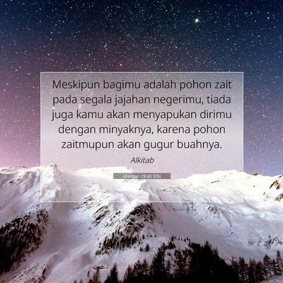 Ulangan 28:40 Ayat Alkitab Dijelaskan