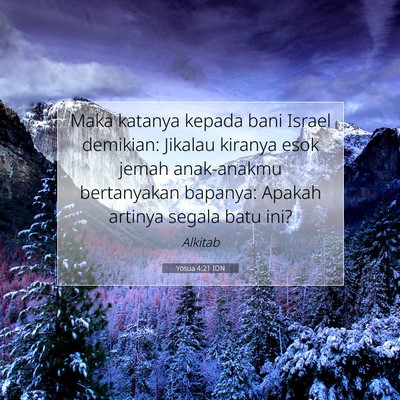 Yosua 4:21 IDN Gambar Ayat Alkitab