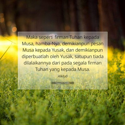 Yosua 11:15 Ayat Alkitab Dijelaskan