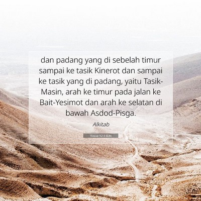 Yosua 12:3 Ayat Alkitab Dijelaskan