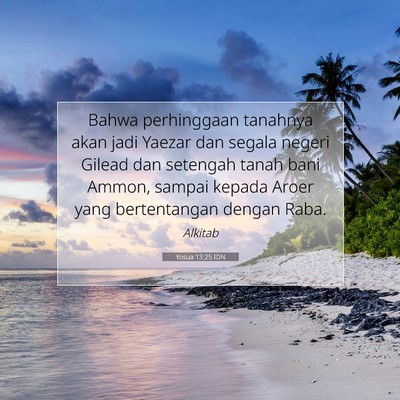 Yosua 13:25 Ayat Alkitab Dijelaskan