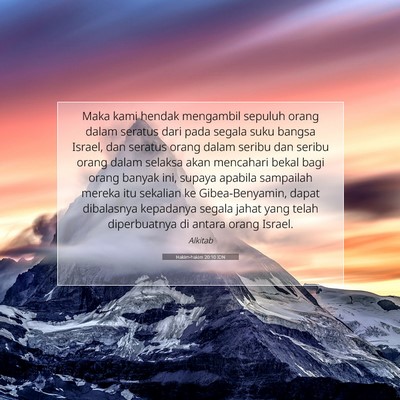 Hakim-hakim 20:10 IDN Gambar Ayat Alkitab