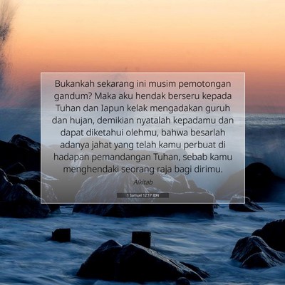 1 Samuel 12:17 IDN Gambar Ayat Alkitab