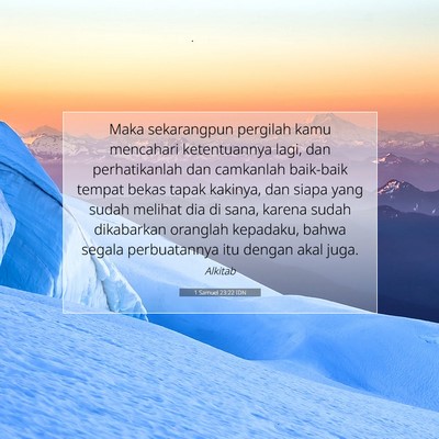 1 Samuel 23:22 IDN Gambar Ayat Alkitab