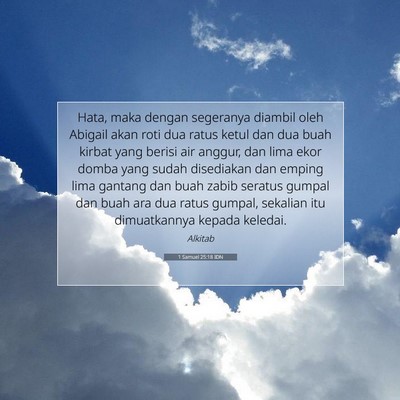 1 Samuel 25:18 IDN Gambar Ayat Alkitab