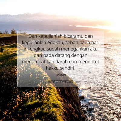 1 Samuel 25:33 IDN Gambar Ayat Alkitab