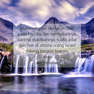 1 Samuel 30:25 IDN Gambar Ayat Alkitab