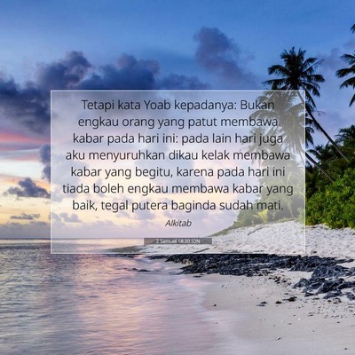 2 Samuel 18:20 Ayat Alkitab Dijelaskan