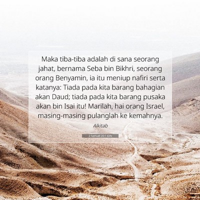 2 Samuel 20:1 IDN Gambar Ayat Alkitab