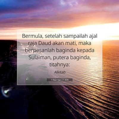 1 Raja-raja 2:1 IDN Gambar Ayat Alkitab