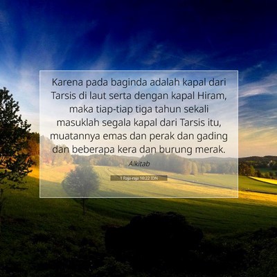 1 Raja-raja 10:22 IDN Gambar Ayat Alkitab