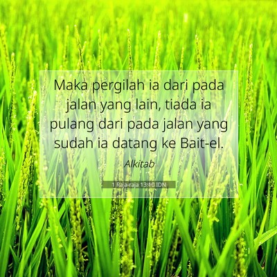 1 Raja-raja 13:10 Ayat Alkitab Dijelaskan