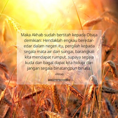 1 Raja-raja 18:5 IDN Gambar Ayat Alkitab
