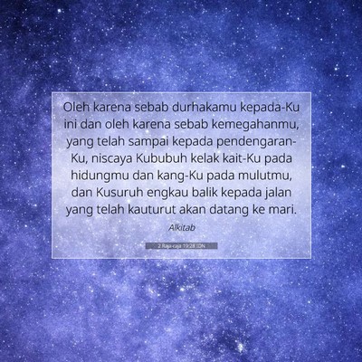 2 Raja-raja 19:28 IDN Gambar Ayat Alkitab