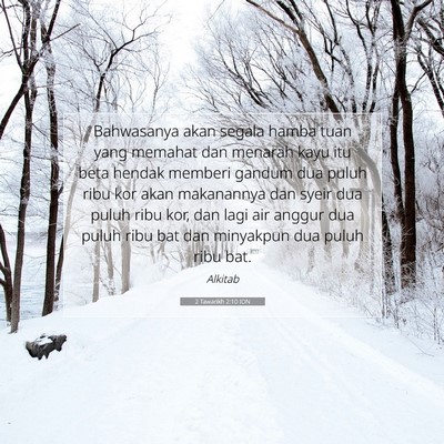 2 Tawarikh 2:10 IDN Gambar Ayat Alkitab