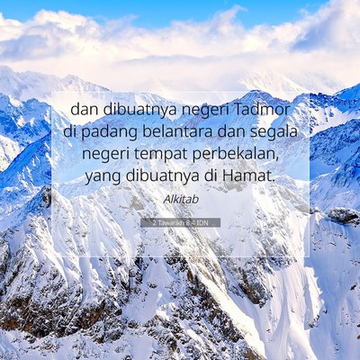2 Tawarikh 8:4 Ayat Alkitab Dijelaskan