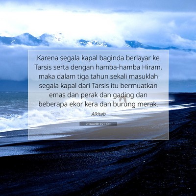 2 Tawarikh 9:21 IDN Gambar Ayat Alkitab