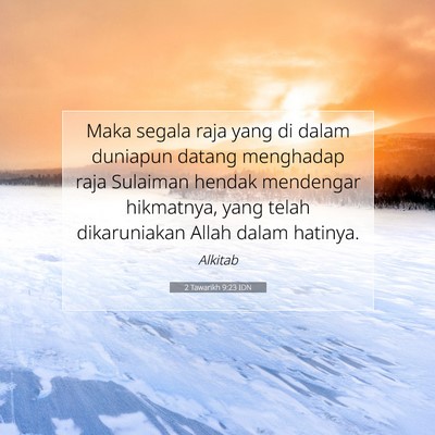 2 Tawarikh 9:23 IDN Gambar Ayat Alkitab