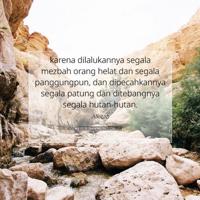 2 Tawarikh 14:3 IDN Gambar Ayat Alkitab