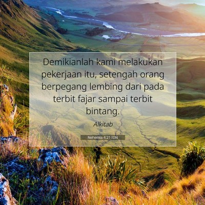 Nehemia 4:21 IDN Gambar Ayat Alkitab