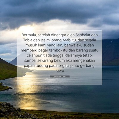 Nehemia 6:1 Ayat Alkitab Dijelaskan