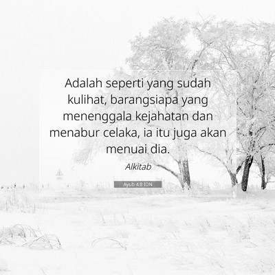 Ayub 4:8 IDN Gambar Ayat Alkitab
