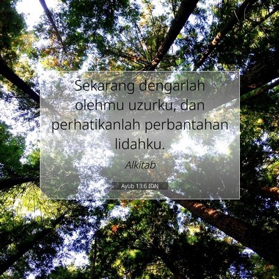 Ayub 13:6 IDN Gambar Ayat Alkitab