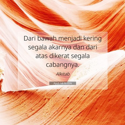 Ayub 18:16 IDN Gambar Ayat Alkitab