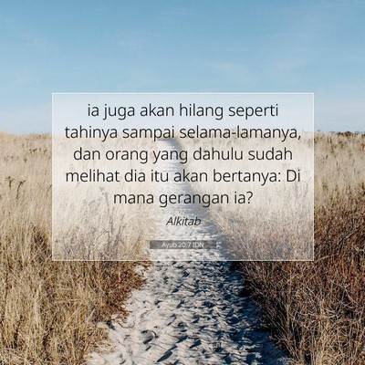 Ayub 20:7 IDN Gambar Ayat Alkitab