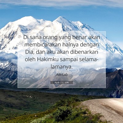 Ayub 23:7 Ayat Alkitab Dijelaskan