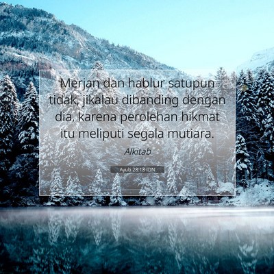 Ayub 28:18 Ayat Alkitab Dijelaskan