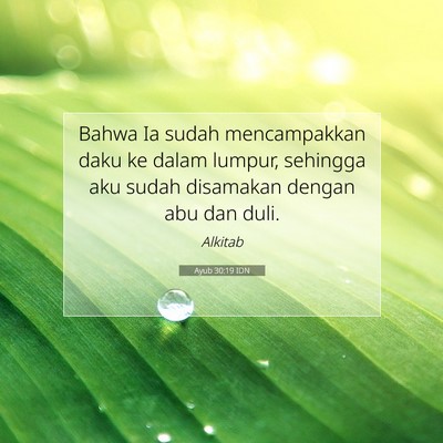 Ayub 30:19 IDN Gambar Ayat Alkitab