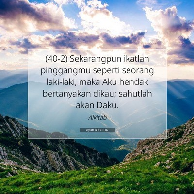 Ayub 40:7 IDN Gambar Ayat Alkitab