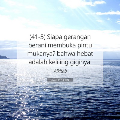 Ayub 41:14 Ayat Alkitab Dijelaskan
