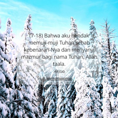 Mazmur 7:17 Ayat Alkitab Dijelaskan